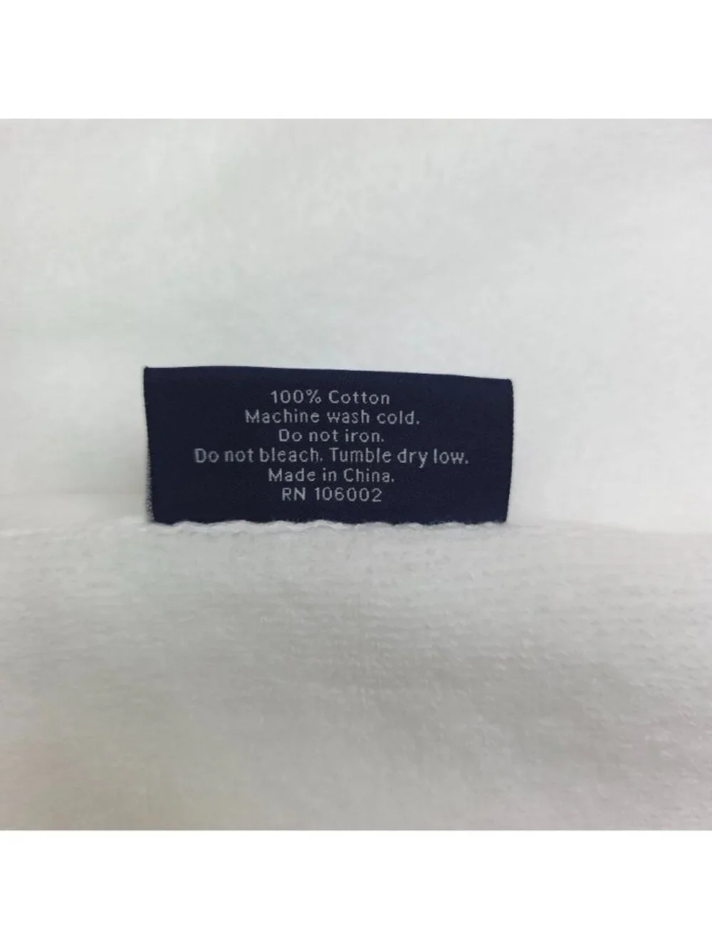 Brooks Brothers White Bath Sheet Towel Oversized Zero Twist Solucell 36